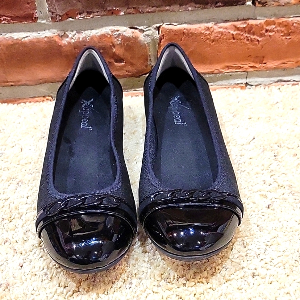 SOLD -----  Xappeal Faye Black Flats